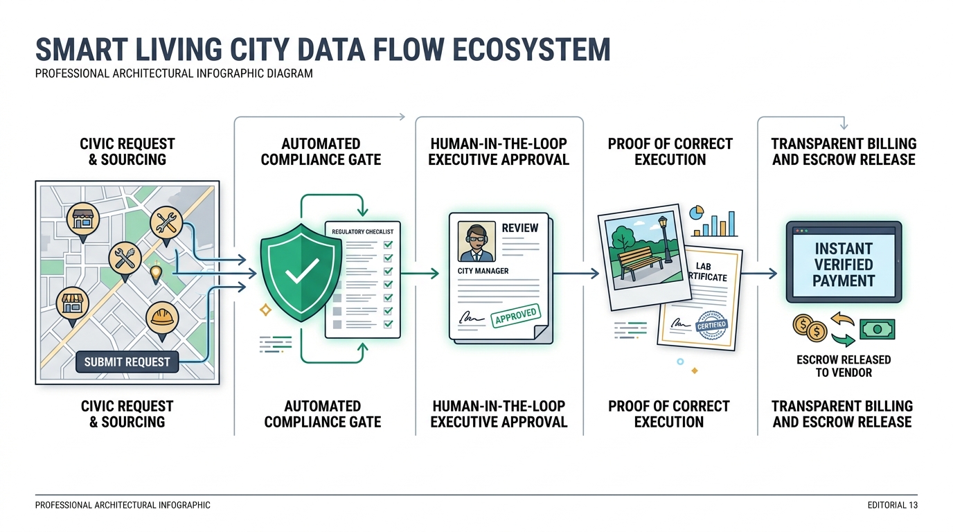 Jijibora 5-Stage Civic Data and Value Flow Infographic